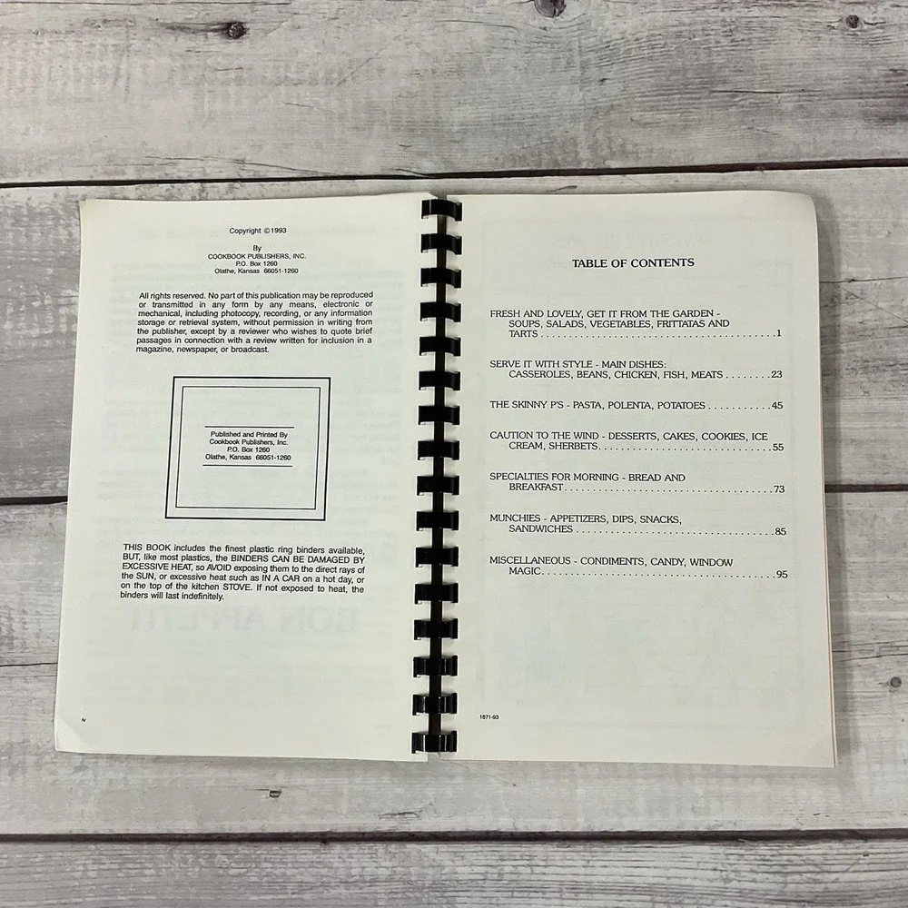 Lilac Remembers Cookbook Oakland Children's Hospital 1993 California Recipes